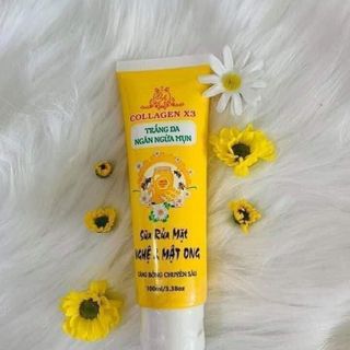Sữa rửa mặt Collagen X3 nghệ mật ong mỹ phẩm Đông Anh trắng da ngăn ngừa mụn 100ml