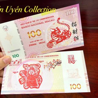 Sỉ số lượng lớn Tiền Con Mèo Macao kỷ niệm 2023 Mệnh Giá 100 Lì Xì Tết độc đáo ý nghĩa