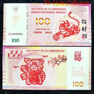 Sỉ số lượng lớn Tiền Con Mèo Macao kỷ niệm 2023 Mệnh Giá 100 Lì Xì Tết độc đáo ý nghĩa