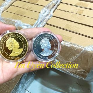 Sỉ số lượng Cặp Xu Mèo Úc mạ Vàng Bạc kỷ niệm 2023 Lì Xì Tết độc đáo ý nghĩa
