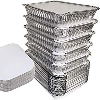 Khay bạc lót nồi chiên không dầu dùng 1 lần, khuôn nướng nhôm tròn làm bánh ngon đủ size