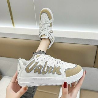 Giày thể thao nữ da mềm phối chữ đẹp 38