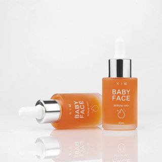 Serum dưỡng trắng da mặt, sạch mụn, mờ nám, tàn nhang KIM BABY FACE HA+ chiết xuất cà rốt 30ml