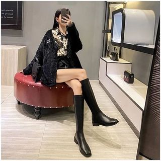 Boots nữ cao cổ cao cấp màu đen BL0045 giá sỉ