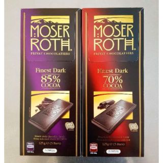 Chocolate dark Moser Roth 125g Đức - socola đắng nguyên chất không ngọt