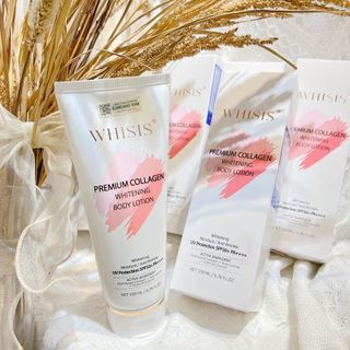 Sữa dưỡng thể làm trắng da, chống nắng WHISIS PREMIUM COLLAGEN WHITENING BODY LOTION