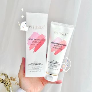 Sữa dưỡng thể làm trắng da, chống nắng WHISIS PREMIUM COLLAGEN WHITENING BODY LOTION