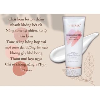 Sữa dưỡng thể làm trắng da, chống nắng WHISIS PREMIUM COLLAGEN WHITENING BODY LOTION
