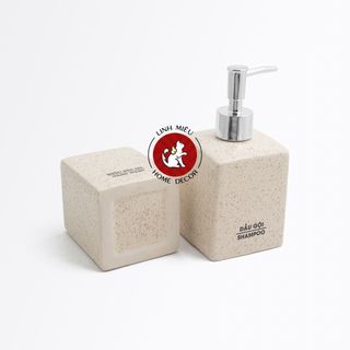 Bình sứ chiết dung dịch đựng dầu gội sữa tắm nước rửa tay khách sạn sang trọng
