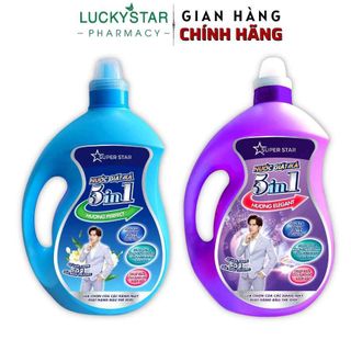 [THÙNG] NƯỚC GIẶT, XẢ CAO CẤP 5 IN 1 3.8KG - SUPER STAR - 4 CAN/THÙNG giá sỉ