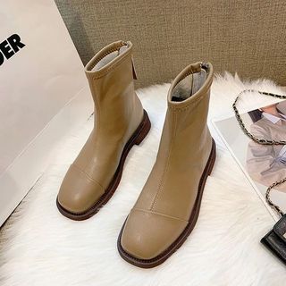 Giày boots cổ thấp cao cấp màu nâu BL0039
