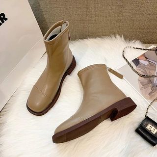 Giày boots cổ thấp cao cấp màu nâu BL0039