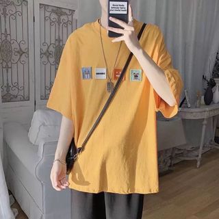 [] Áo Thun Thời Trang Cao Cấp Freesize (38-65Kg) Form rộng Tay lỡ Vải Cotton Thoáng Mát.Mịn không xù (FSO5)