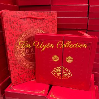 Sỉ Bộ Quà Tặng Tết Ngũ Phúc Lâm Môn Mạ Vàng may mắn, tài lộc, trường thọ biếu tặng Lì Xì Tết 2023 độc đáo
