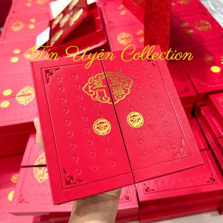Sỉ Bộ Quà Tặng Tết Ngũ Phúc Lâm Môn Mạ Vàng may mắn, tài lộc, trường thọ biếu tặng Lì Xì Tết 2023 độc đáo