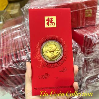 Sỉ số lượng Bao Lì Xì Mèo Mạ Vàng Hồng Kông Lì Xì Tết sang trọng, đẹp mắt