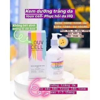 Dưỡng Thể Trắng Da LOUV CELL Crystal Whitening Body Lotion 250ml