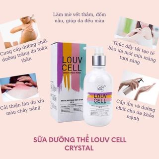 Dưỡng Thể Trắng Da LOUV CELL Crystal Whitening Body Lotion 250ml