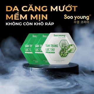 Tắm Trắng Lục Tảo Soo Young 180gram, An Toàn Cho Da, Trắng Sáng Tự Nhiên.