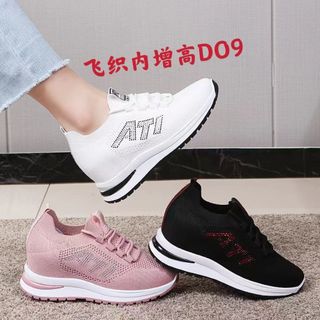 Giày thể thao nữ chất vải dệt họa tiết chữ đẹp D09