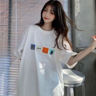 [Ovuong] Áo Thun Thời Trang Cao Cấp Freesize (38-65Kg) Form rộng Tay lỡ Vải Cotton Thoáng Mát.Mịn không xù (FSO4)