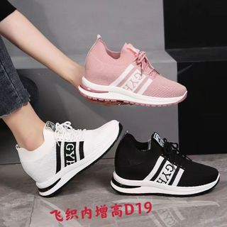 Giày thể thao nữ chất vải dệt họa tiết chữ đẹp D19