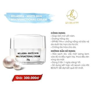 Kem dưỡng trắng da ngừa nám KN Beauty - Malasma White Skin, Mutifuntional Cream giá sỉ - giá bán buôn giá sỉ