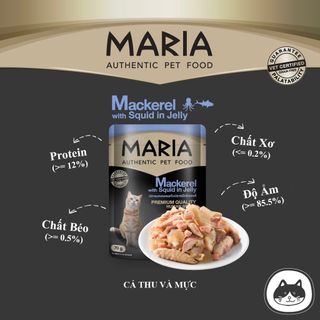 pate cho mèo| mèo con Combo 4 gói 70g (MARIA) - thức ăn cho mèo vị thịt gà, cá hồi, cá thu, mực