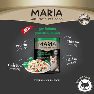 pate cho chó con|poodle Combo 4 gói 70g (MARIA) - thức ăn cho chó vị thịt bò, thịt gà, cá hồi, cá ngừ