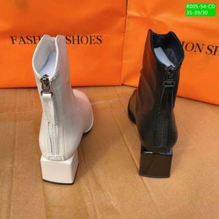 boots nữ kiểu trơn mũi vuông đẹp R005