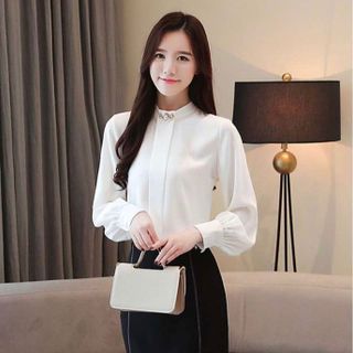 Áo cổ trụ tay dài