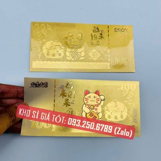 Tờ Tiền Kỉ Niệm Hình Con Mèo Mạ Vàng Plastic Của Macao Giá Tốt Lì Xì Tết 2023 giá sỉ - giá bán buôn