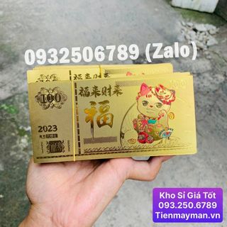 Tờ Tiền Kỉ Niệm Hình Con Mèo Mạ Vàng Plastic Của Macao Giá Tốt Lì Xì Tết 2023 giá sỉ - giá bán buôn