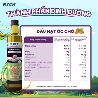 DẦU HẠT ÓC CHÓ FUNCH - NHẬP KHẨU ÚC 250ML