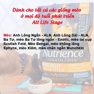Thức Ăn Hạt Cho Mèo - (Mượt Lông) Nutriene Subzero Bao 2,27kg - 4 Loại Thịt (Gà Tây, Cá Hồi,..) Rau Củ, Trái Cây