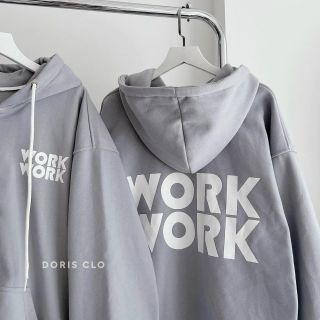 Áo hoodie thun nỉ in work work