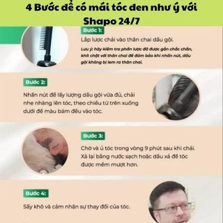 Dầu gội phủ bạc - Shapo24/7 ( tích hợp lược, có 2 màu Nâu, đen để lựa chọn)