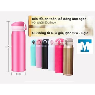 [BÌNH GIỮ NHIỆT SẮC MÀU] BÌNH GIỮ NHIỆT 520ML SẮC MÀU, PHONG CÁCH HIỆN ĐẠI