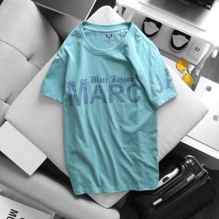 Áo thun nam cổ tròn, áo phông nam ngắn tay Marc in tay