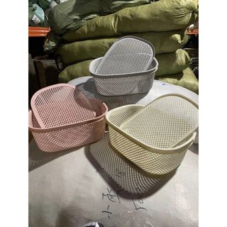 [RỔ NHỰA GIẢ MÂY CÓ NẮP] Rổ nhựa giả mây HÀN QUỐC có nắp DF1109, giúp không gian gọn gàng ngăn nắp.