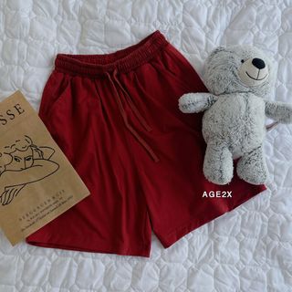 Quần short nữ form Boy ống rộng chất thun, dầy dặn, mềm mại thoải mái năng động, chính hãng AGE2X
