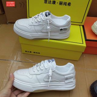 Giày thể thao nữ màu trắng da mềm đẹp S3426