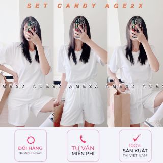 Quần short nữ form Boy ống rộng chất thun, dầy dặn, mềm mại thoải mái năng động, chính hãng AGE2X