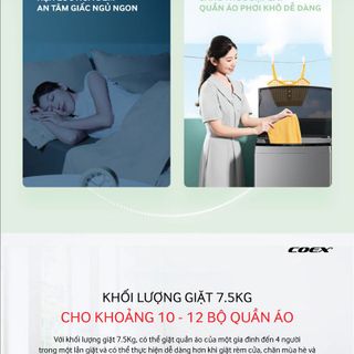 Máy giặt lồng đứng Coex 7,5kg TW-70CW1407IGB