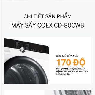 Máy sấy quần áo ngưng tụ Coex 8,5kg CD-80CWB