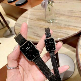 ĐỒNG HỒ D W LƯỚI CHỮ NHẬT COUPLE HOT