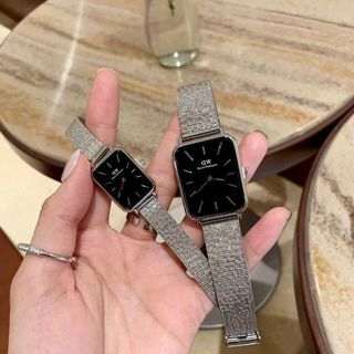 ĐỒNG HỒ D W LƯỚI CHỮ NHẬT COUPLE HOT