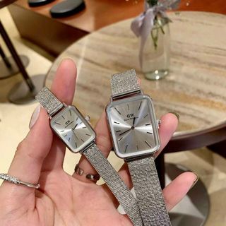 ĐỒNG HỒ D W LƯỚI CHỮ NHẬT COUPLE HOT