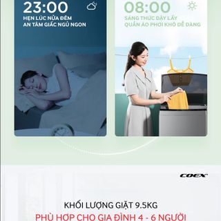 Máy giặt lồng đứng Coex 9,5kg TW-90CW1407IGB