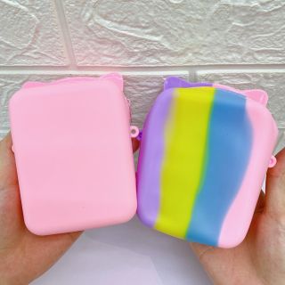 Mua sỉ túi đeo chéo cho bé gái, túi popit silicon mini cute dễ thường hình Mèo